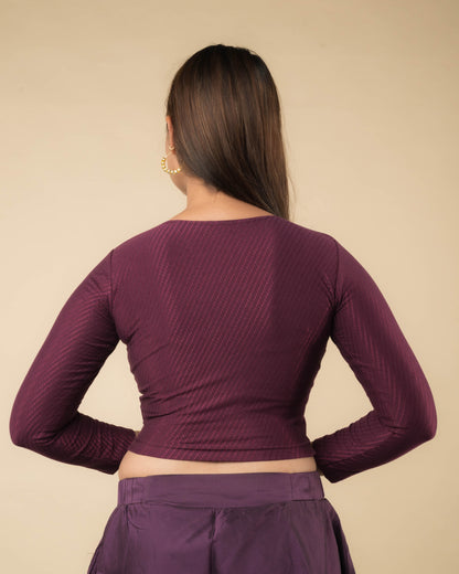 Dobby Long Sleeve High Back Neck