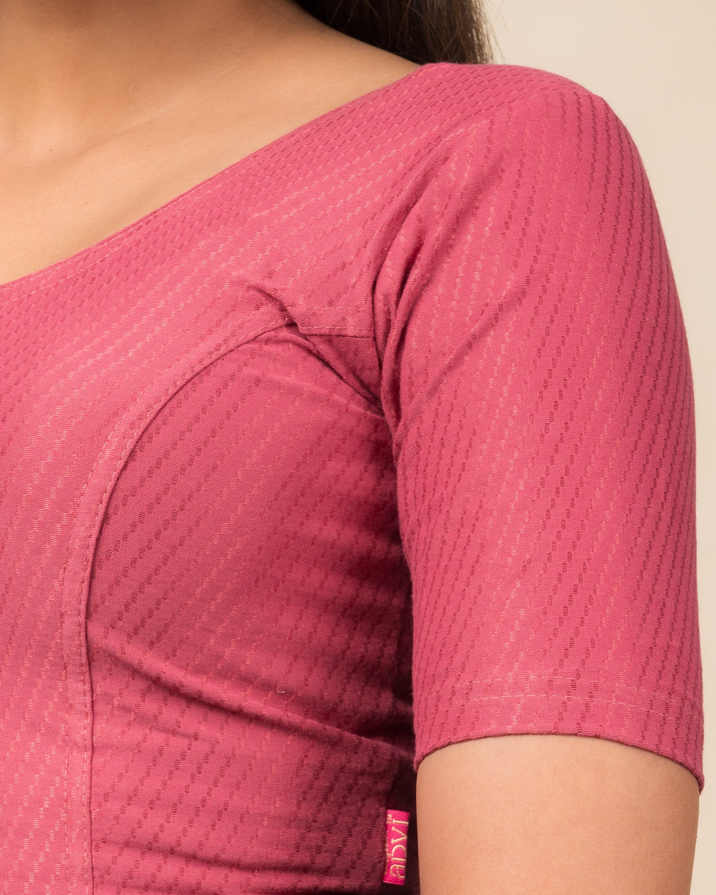 Close-up of the dobby cotton texture.