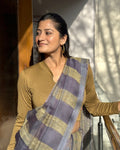 Tuhina Olive Collar Long Sleeve Blouse