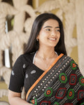 Anjali Black Lucknowi Embroidered Saree Blouse Advi