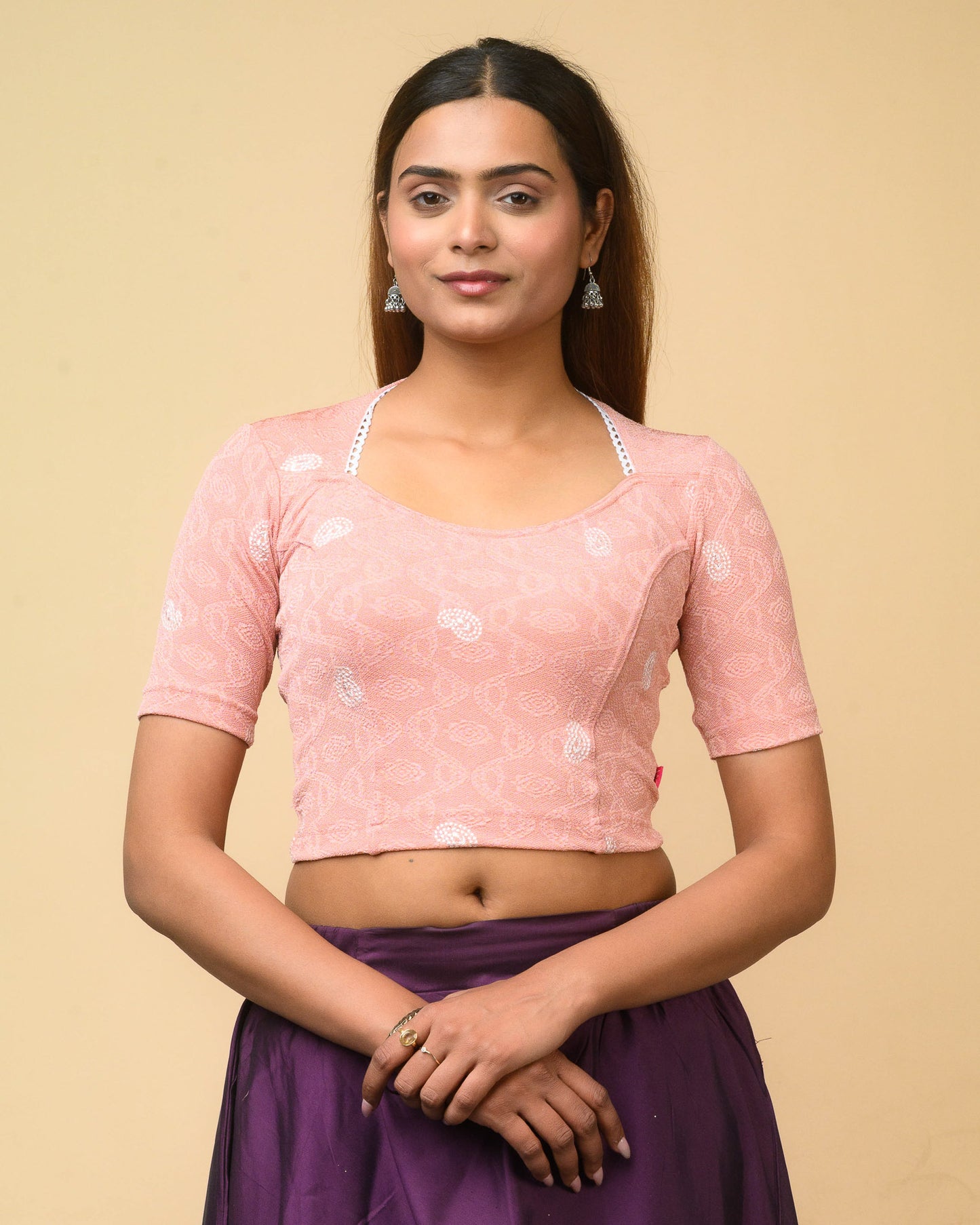 Anjali Rose Lucknowi Embroidered Saree Blouse Advi