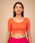 Srishti Classic Round Neck Stretchable Slip On Blouse