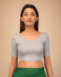 Srishti Classic Round Neck Stretchable Slip On Blouse