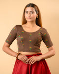 Keerti Coffee Potli Back Blouse