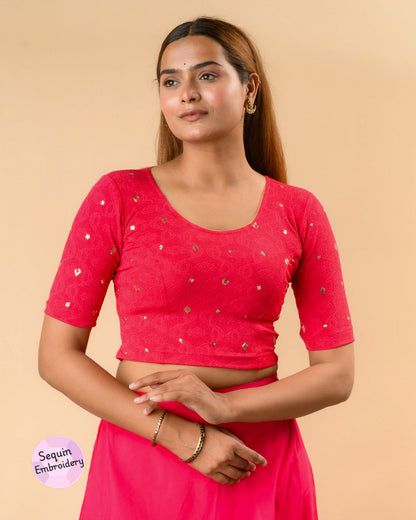 Shiromani Rani Organza Back Blouse