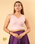 Shivani Rose V-Neck Sleeveless Blouse